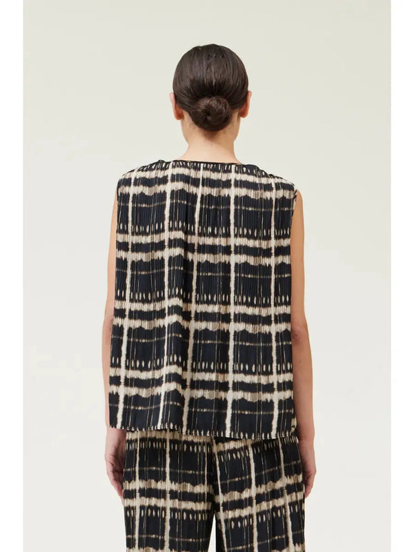 Tatum Pleated Top-Tank Tops-Vixen Collection, Day Spa and Women's Boutique Located in Seattle, Washington