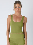 Reversible Ribbed Crop Top-Tank Tops-Vixen Collection, Day Spa and Women's Boutique Located in Seattle, Washington