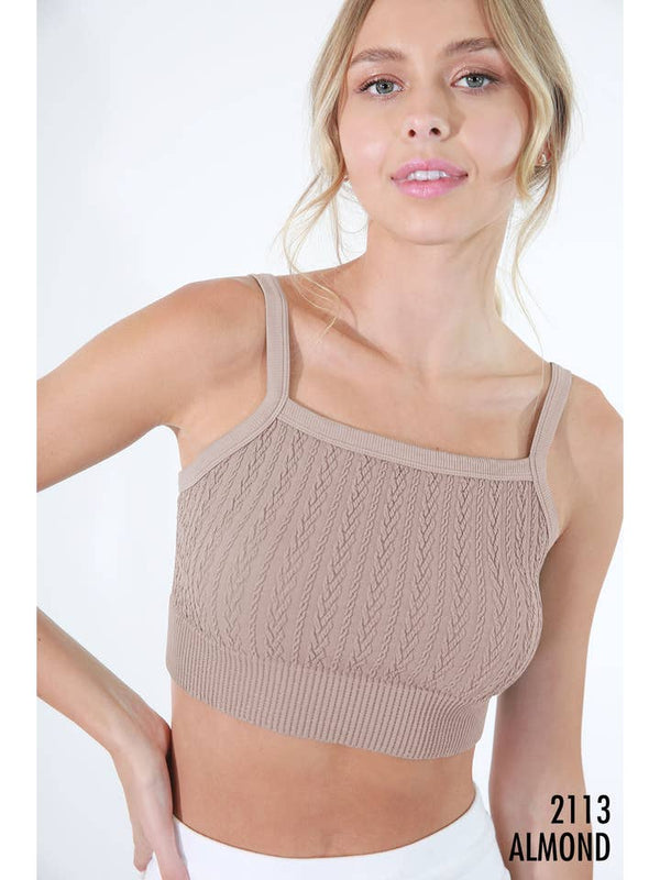 Cozy Cable Knit Bralette-Bras-Vixen Collection, Day Spa and Women's Boutique Located in Seattle, Washington