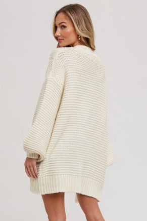 Carmine Fisherman Knit Cardigan-Sweaters-Vixen Collection, Day Spa and Women's Boutique Located in Seattle, Washington