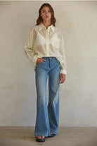 Jax Sheer Blouse-Long Sleeves-Vixen Collection, Day Spa and Women's Boutique Located in Seattle, Washington