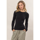 Soft Life Ribbed Crewneck-Long Sleeves-Vixen Collection, Day Spa and Women's Boutique Located in Seattle, Washington