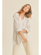 Seaside Button Down Shirt-Long Sleeves-Vixen Collection, Day Spa and Women's Boutique Located in Seattle, Washington