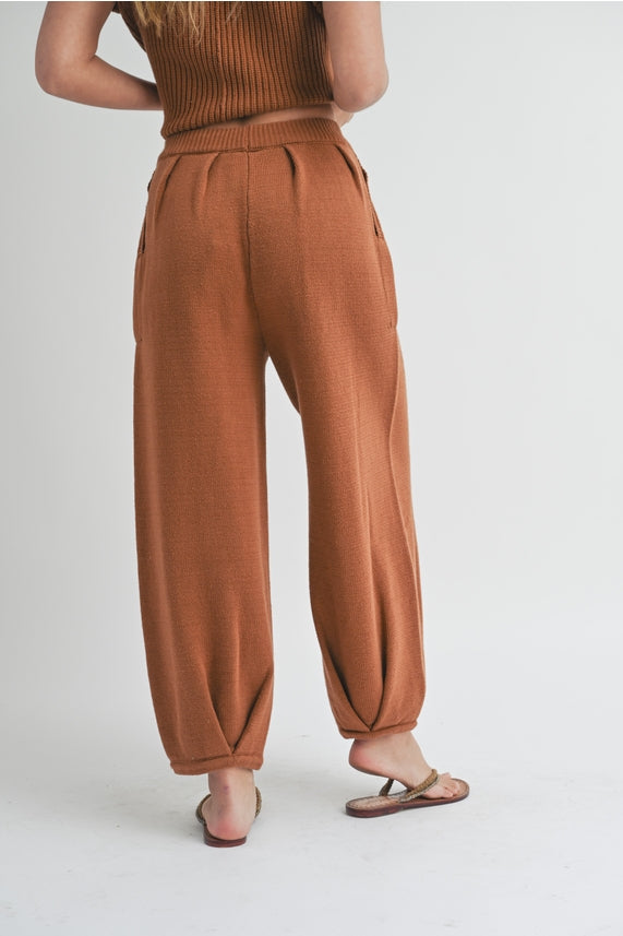 Drawstring Knit Lounge Pants-Pants-Vixen Collection, Day Spa and Women's Boutique Located in Seattle, Washington