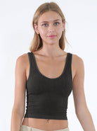 Vintage Reversible Crop Top-Tank Tops-Vixen Collection, Day Spa and Women's Boutique Located in Seattle, Washington