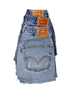 Upcycled Denim Straight-Cut Shorts - Original-Denim-Vixen Collection, Day Spa and Women's Boutique Located in Seattle, Washington