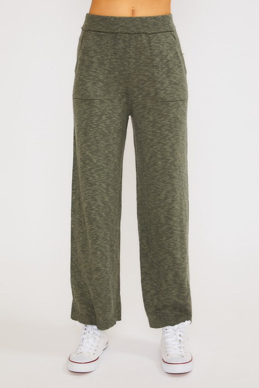 Lux Long Olive Pants-Loungewear Set-Vixen Collection, Day Spa and Women's Boutique Located in Seattle, Washington