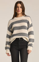 Anders Stripe Crewneck Sweater-Sweaters-Vixen Collection, Day Spa and Women's Boutique Located in Seattle, Washington