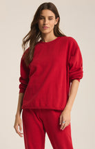 Classic Boyfriend Fleece Sweatshirt-Loungewear Tops-Vixen Collection, Day Spa and Women's Boutique Located in Seattle, Washington