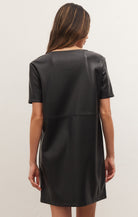 London Faux Leather Dress-Dresses-Vixen Collection, Day Spa and Women's Boutique Located in Seattle, Washington