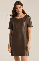 London Faux Leather Dress-Dresses-Vixen Collection, Day Spa and Women's Boutique Located in Seattle, Washington