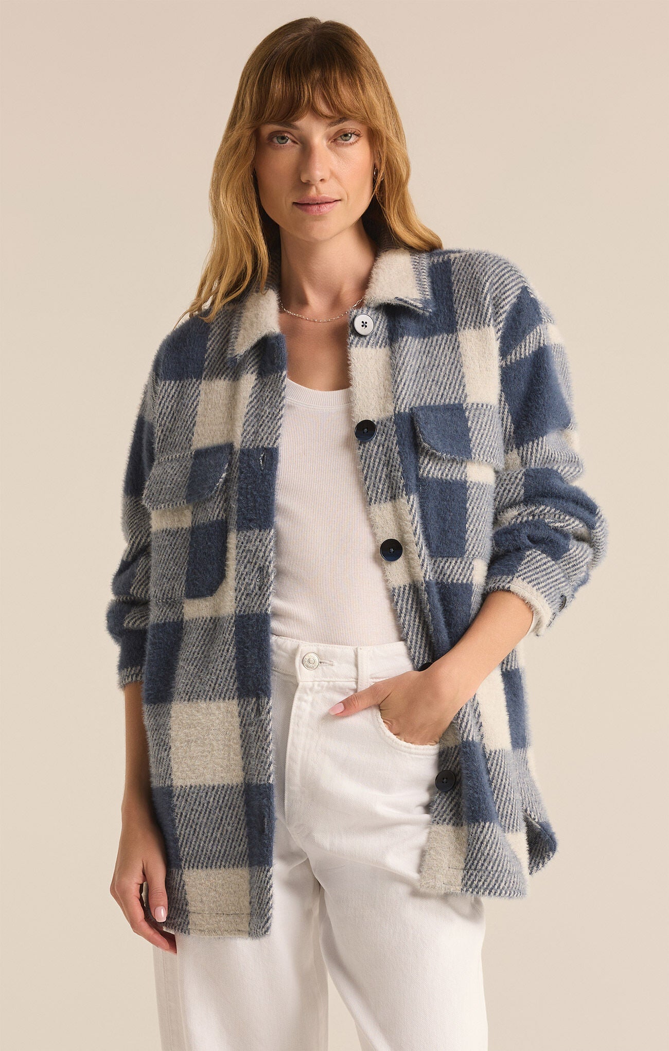 Tucker Buffalo Check Jacket-Jackets-Vixen Collection, Day Spa and Women's Boutique Located in Seattle, Washington