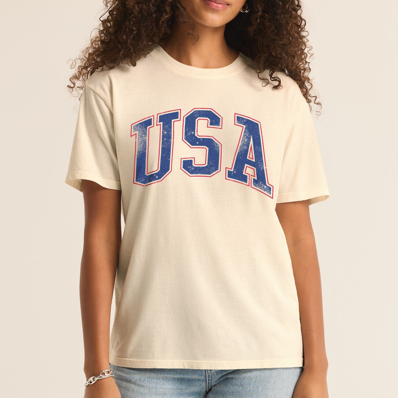 Z Supply USA Boyfriend Tee-Short Sleeves-Vixen Collection, Day Spa and Women's Boutique Located in Seattle, Washington