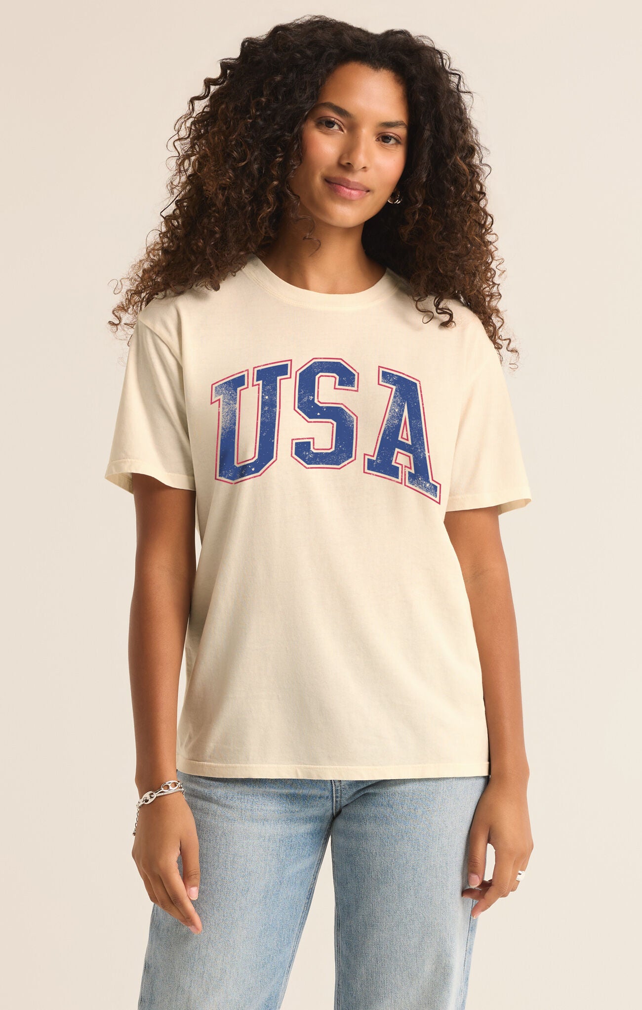 Z Supply USA Boyfriend Tee-Short Sleeves-Vixen Collection, Day Spa and Women's Boutique Located in Seattle, Washington
