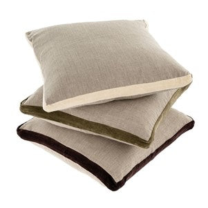 Velvet Trim Pillow-Home Decor-Vixen Collection, Day Spa and Women's Boutique Located in Seattle, Washington