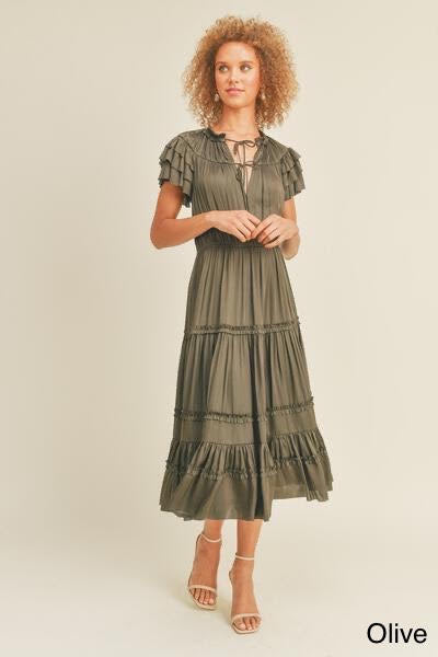 Kianna Ruffle Dress-Dresses-Vixen Collection, Day Spa and Women's Boutique Located in Seattle, Washington