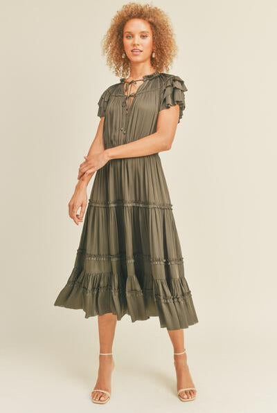 Kianna Ruffle Dress-Dresses-Vixen Collection, Day Spa and Women's Boutique Located in Seattle, Washington
