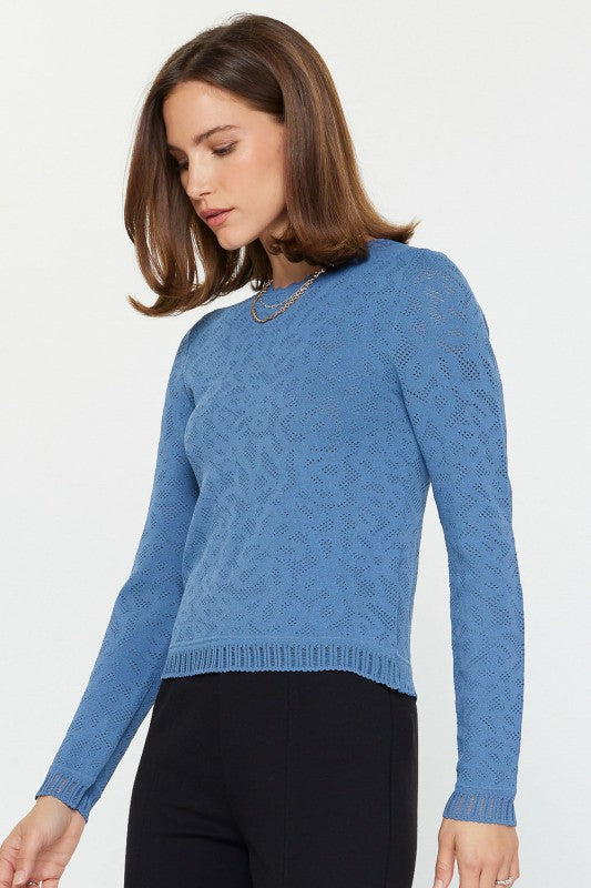 Seashore Scallop Sweater-Sweaters-Vixen Collection, Day Spa and Women's Boutique Located in Seattle, Washington