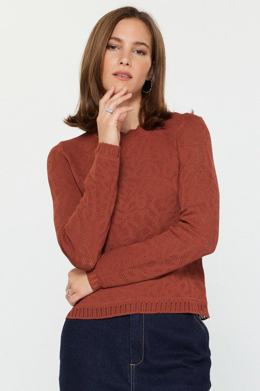 Seashore Scallop Sweater-Sweaters-Vixen Collection, Day Spa and Women's Boutique Located in Seattle, Washington