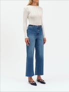Pleaser High Rise Wide Ankle With Welt Pocket-Denim-Vixen Collection, Day Spa and Women's Boutique Located in Seattle, Washington