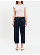 Villa Drawstring Barrel Leg-Denim-Vixen Collection, Day Spa and Women's Boutique Located in Seattle, Washington