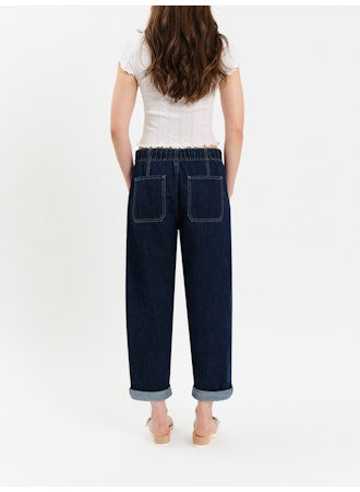 Villa Drawstring Barrel Leg-Denim-Vixen Collection, Day Spa and Women's Boutique Located in Seattle, Washington