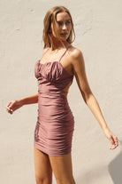 For the Night Ruched Bodycon Mini Dress-Dresses-Vixen Collection, Day Spa and Women's Boutique Located in Seattle, Washington