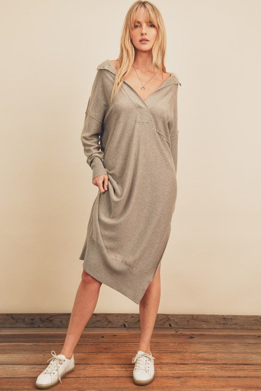 Off Duty Muse Sweater Dress-Dresses-Vixen Collection, Day Spa and Women's Boutique Located in Seattle, Washington