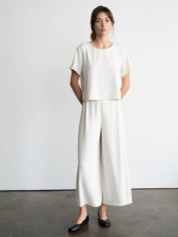 Pearl Veil Blouse-Short Sleeves-Vixen Collection, Day Spa and Women's Boutique Located in Seattle, Washington