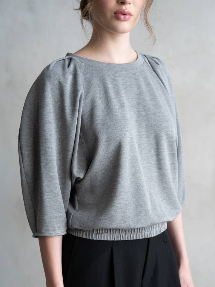 Silver Drift Pullover Top-Long Sleeves-Vixen Collection, Day Spa and Women's Boutique Located in Seattle, Washington