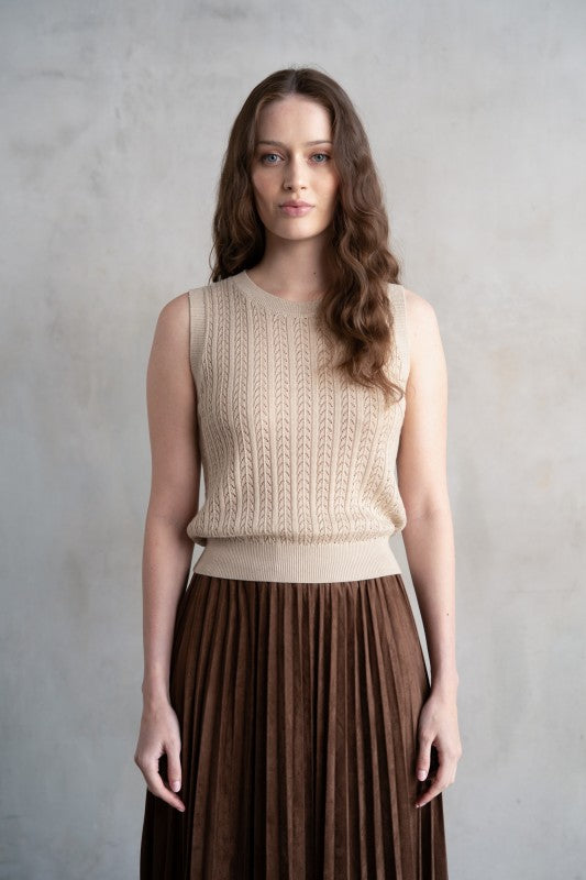 Lattice Luxe Vest-Sweaters-Vixen Collection, Day Spa and Women's Boutique Located in Seattle, Washington