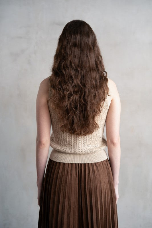 Lattice Luxe Vest-Sweaters-Vixen Collection, Day Spa and Women's Boutique Located in Seattle, Washington