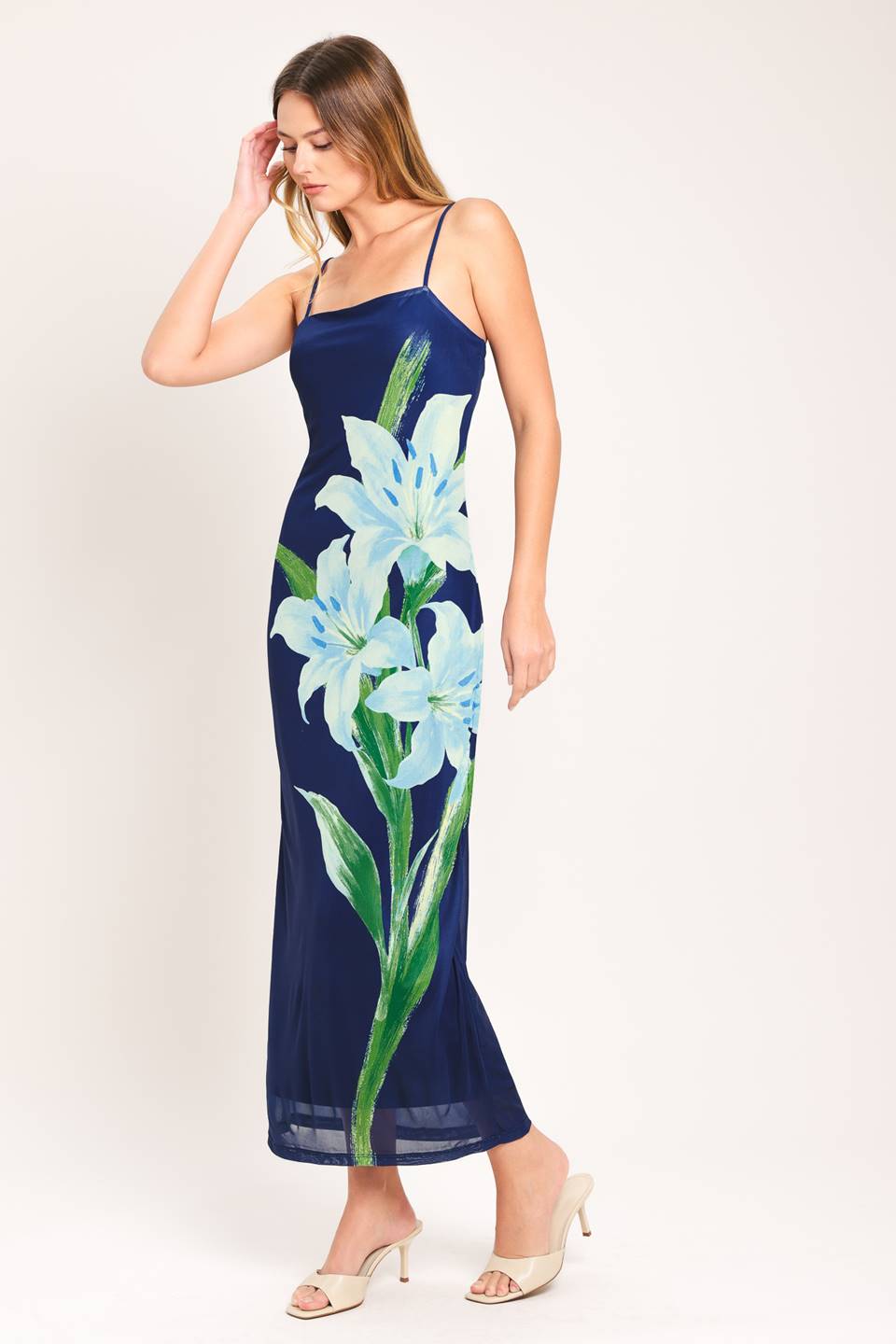 Laying with the Lilies Midi Dress-One Pieces-Vixen Collection, Day Spa and Women's Boutique Located in Seattle, Washington