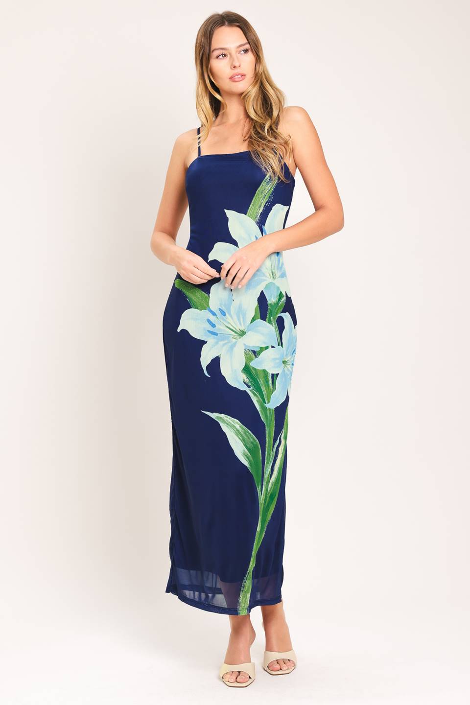 Laying with the Lilies Midi Dress-One Pieces-Vixen Collection, Day Spa and Women's Boutique Located in Seattle, Washington