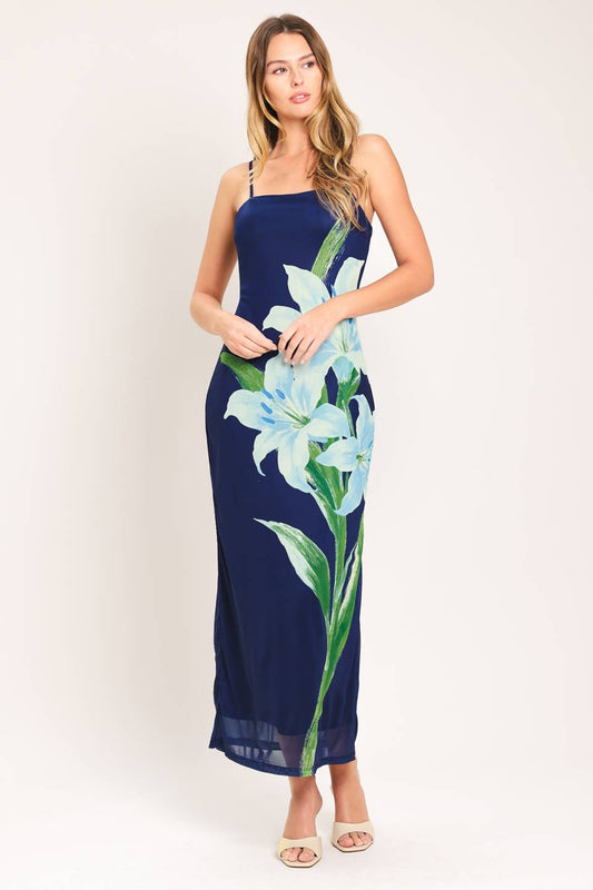 Laying with the Lilies Midi Dress-One Pieces-Vixen Collection, Day Spa and Women's Boutique Located in Seattle, Washington