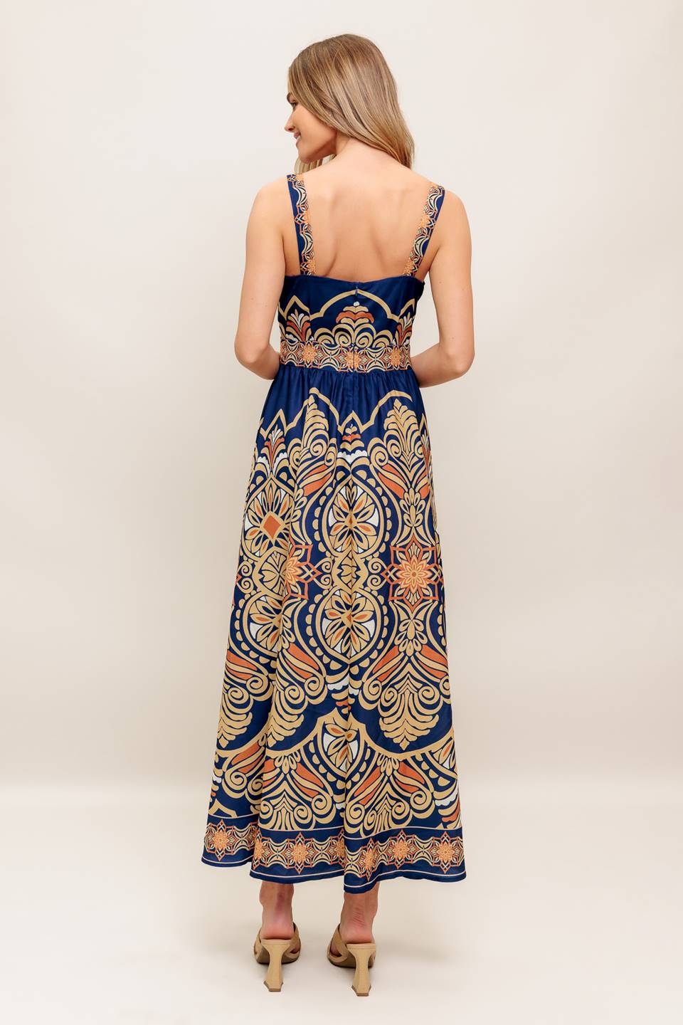 Sapphire Plume Midi Dress-One Pieces-Vixen Collection, Day Spa and Women's Boutique Located in Seattle, Washington