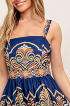 Sapphire Plume Midi Dress-One Pieces-Vixen Collection, Day Spa and Women's Boutique Located in Seattle, Washington