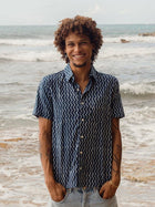 Zig Zag Button Down-Men's Tops-Vixen Collection, Day Spa and Women's Boutique Located in Seattle, Washington