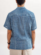 Indigo Scales Ultra-Light Button Down-Men's Tops-Vixen Collection, Day Spa and Women's Boutique Located in Seattle, Washington