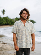 Aqua Urchin Button Down-Men's Tops-Vixen Collection, Day Spa and Women's Boutique Located in Seattle, Washington