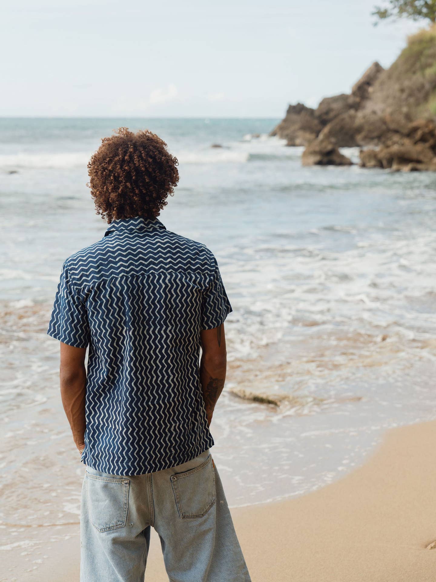 Zig Zag Button Down-Men's Tops-Vixen Collection, Day Spa and Women's Boutique Located in Seattle, Washington