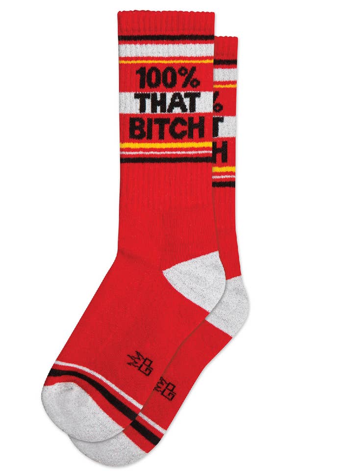 100% That B*tch Gym Crew Socks-Socks-Vixen Collection, Day Spa and Women's Boutique Located in Seattle, Washington
