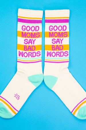Good Moms Say Bad Words Gym Crew Socks-Socks-Vixen Collection, Day Spa and Women's Boutique Located in Seattle, Washington