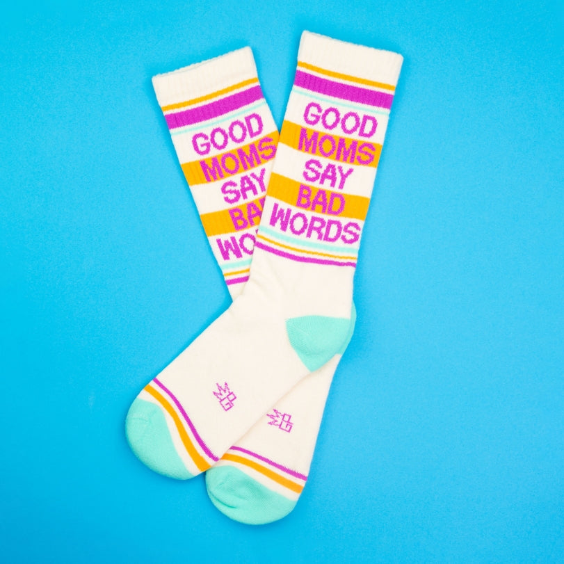 Good Moms Say Bad Words Gym Crew Socks-Socks-Vixen Collection, Day Spa and Women's Boutique Located in Seattle, Washington
