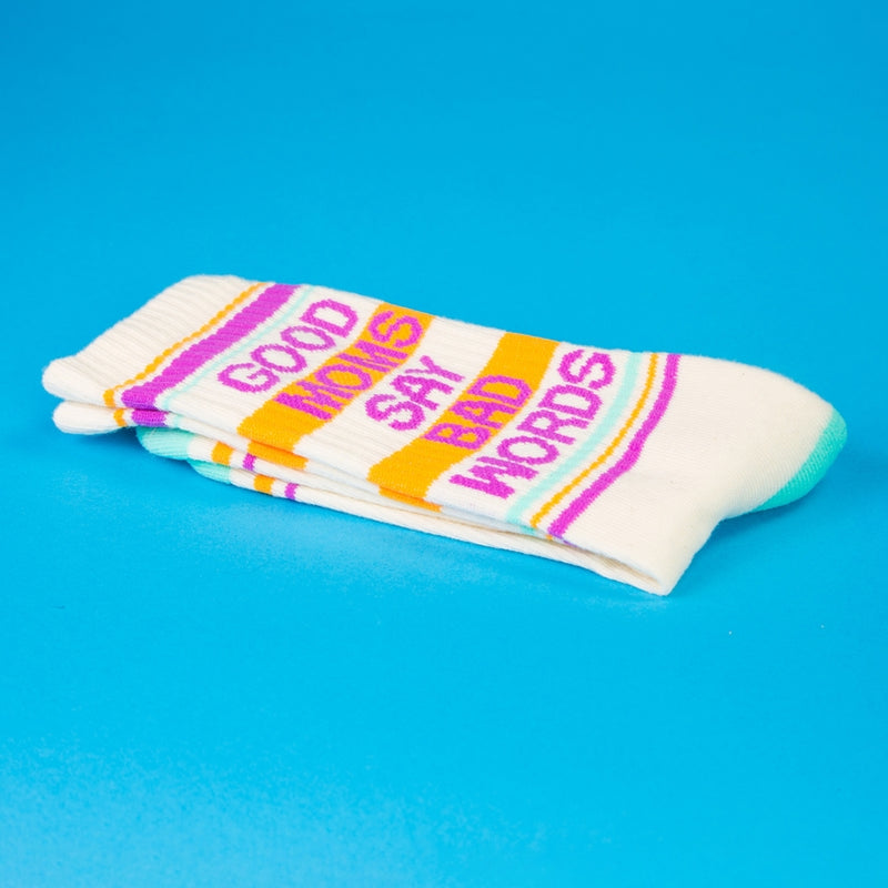 Good Moms Say Bad Words Gym Crew Socks-Socks-Vixen Collection, Day Spa and Women's Boutique Located in Seattle, Washington