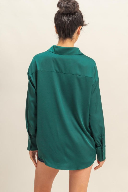 The Emerald Hour Blouse-Long Sleeves-Vixen Collection, Day Spa and Women's Boutique Located in Seattle, Washington