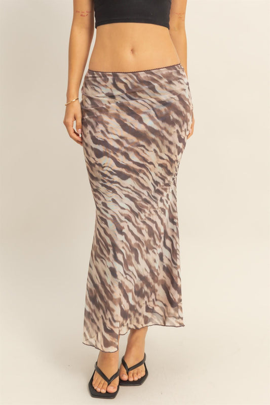 Low Tide Leopard Skirt-Skirts-Vixen Collection, Day Spa and Women's Boutique Located in Seattle, Washington