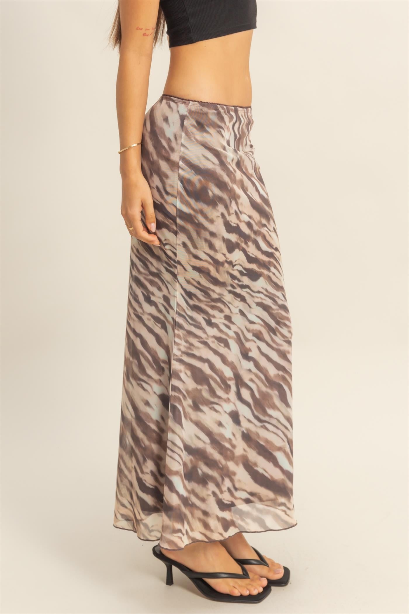 Low Tide Leopard Skirt-Skirts-Vixen Collection, Day Spa and Women's Boutique Located in Seattle, Washington