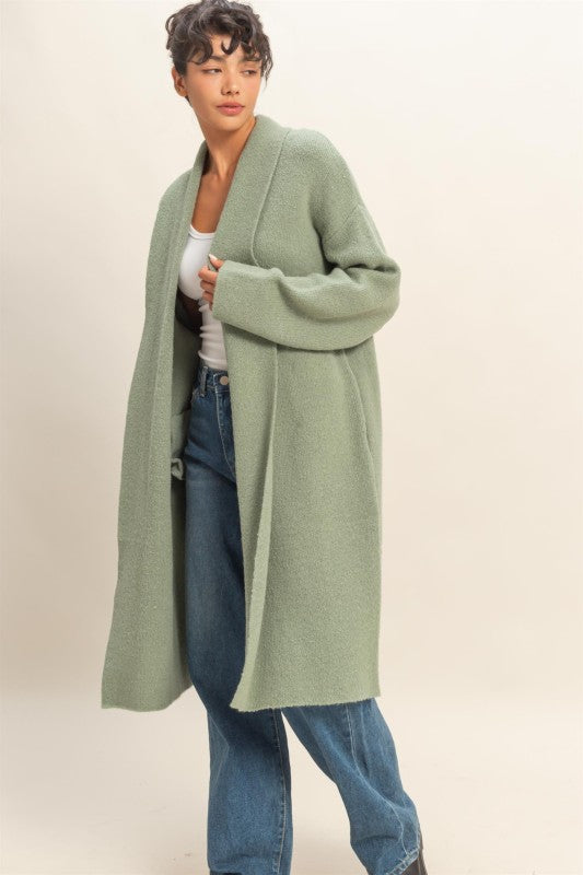 Longline Duster Sweater-Sweaters-Vixen Collection, Day Spa and Women's Boutique Located in Seattle, Washington