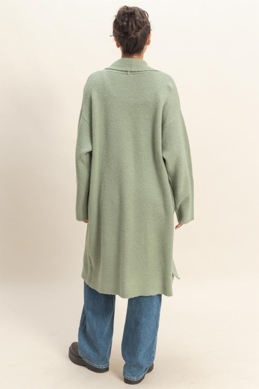 Longline Duster Sweater-Sweaters-Vixen Collection, Day Spa and Women's Boutique Located in Seattle, Washington